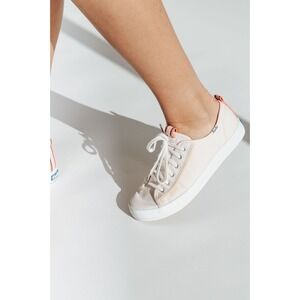 Keds Women's Cream Canvas Lace Up Sneakers Casual Shoes Cute Comfy Size 9.5‎ NEW